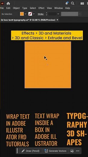 3D Box Typography in Adobe Illustrator cc Tutorial US