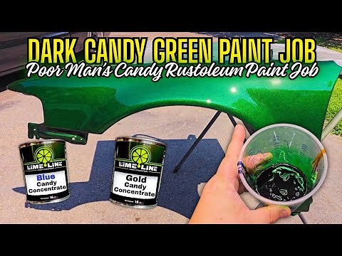 DARK CANDY GREEN RUSTOLEUM PAINT JOB HOW TO STEP BY STEP POOR MANS CANDY PAINT
