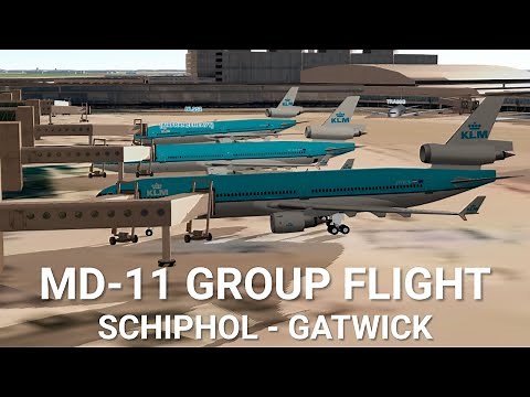 GeoFS MD-11 Group Flight | AMS - LGW | GeoFS Extra Vehicles v1.1
