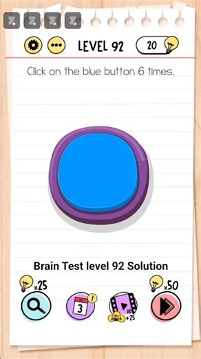 Brain Test level 92 Solution