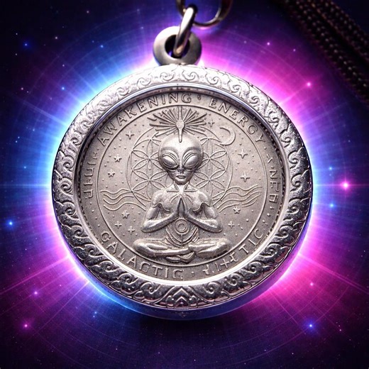 UFO Alien Pendant Necklace Sacred Geometry Amulet Occult Talisman Cosmic Energy Spiritual Unique Gift - Etsy