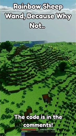 Rainbow Sheep Wand, Cause Why Not... #shorts #minecraft #sheep #rainbow