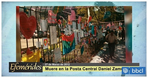 Efémerides. El 27 de marzo fallece en la Posta Central Daniel Zamudio