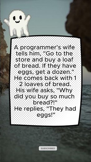 The programmer's wife sends him shopping! 🛒💻