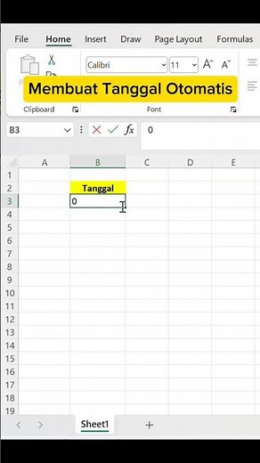 Membuat Tanggal Otomatis di Excel