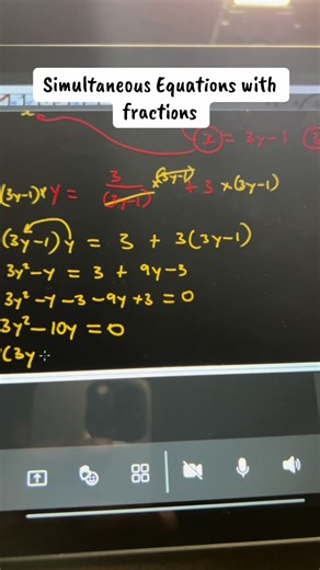How to Solve Simultaneous Equations with fractions.👏🏾
