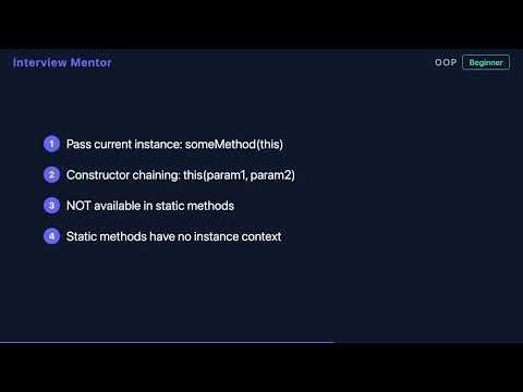 What Does 'this' Mean in a Class? | OOP Fundamentals