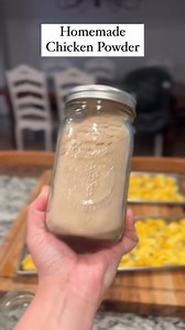 This homemade chicken powder will be the perfect base for a shelf stable chicken bouillon powder, cream of chicken soup powder, maybe a chicken gravy mix?? The options are endless!! I love that it’s got CLEAN ingredients— just chicken and the seasonings I put on it when we grilled it. Ditching the crap from the grocery store one step at a time👏🏽 #homemade #homestead #freezedryer | The Flake Homestead