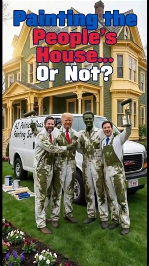 Democrats & Republicans as Painters: Falling Off Ladders & Spraying Paint in Faces! #shorts #funny