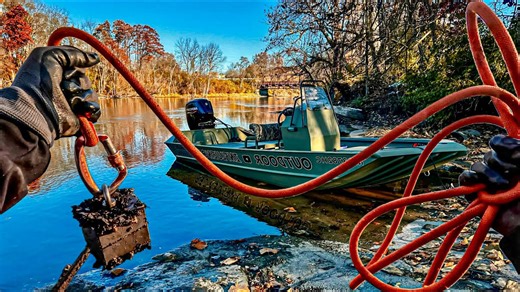 Boat team encounters unusual resistance while magnet fishing in Deep River