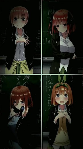 誰が一番カッコイイと思う？🤔#CapCut #五等分の花嫁 五等分の花嫁 #中野一花 #中野二乃 #中野三玖 #中野四葉