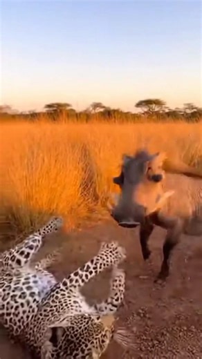 *Leopard vs Warthog: The Shocking Counter-Attack! (AI Generated)*