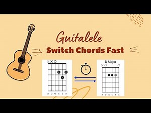 How to switch chords fast on Guitalele/Guitar/Ukulele | How to play Guitalele/Guilele for Beginners