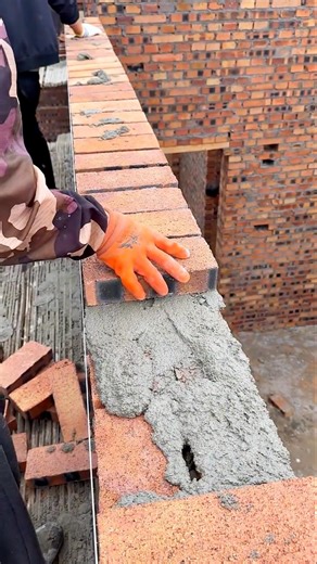 Build a house brick wall construction process | #construction #bricks