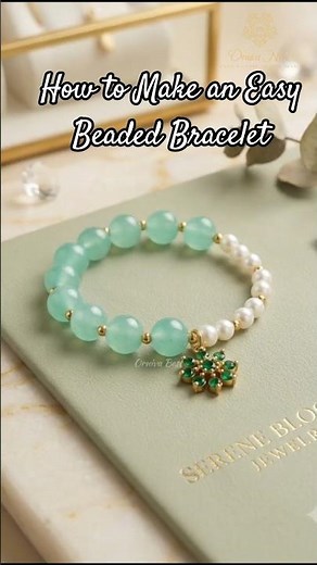 How to Make an Easy Beaded Bracelet 💚 #diy