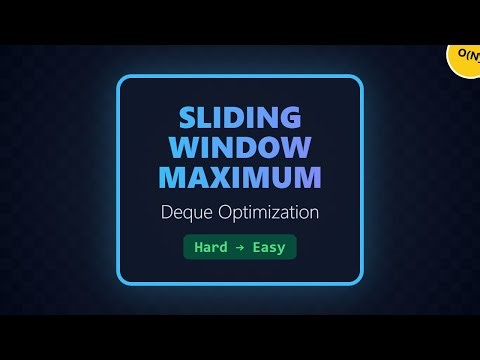 Sliding Window Maximum (Deque Optimization) - LeetCode Hard Explained