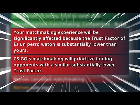 HOW TO FIX CSGO LOW TRUST FACTOR!!