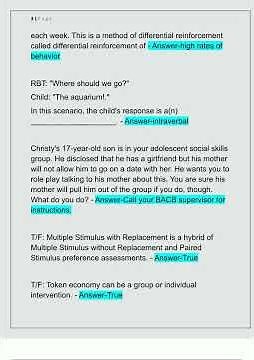 40 Hour RBT Training 3240T Actual Exam Newest 20252026 With Complete Questions And Correct Answers A