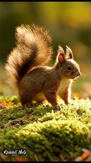 The Cutest Autumn Squirrel Ever! Red Squirrel Eating Nuts 🌰 Wait for the Roll!