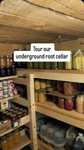1.7K views · 99 reactions | We fixed up this partially caved in root cellar at our off grid home. It now serves as a place to store my canned goods and cases of fresh apples, potatoes, and some other produce. It’s still a work in progress but I wanted to share! #offgridlife #offgrid #offgridliving #offgridhomestead #slowerliving #livingslower #simpleliving #offgridfamily | Little House Living | Facebook