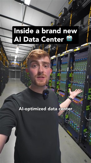 Welcome to a brand new data center on its very first day of serving traffic! 🤖 This is Meta’s AI-optimized data center in Temple, Texas. 🇺🇸 But, what does an “AI-optimized data center” actually look like? 👀 Why can’t you just put the AI hardware inside of a normal data center? 🤔 To run AI workloads efficiently, its way better to design the facility with a purpose built approach. Otherwise you’ll get less output from the same amount of resources. 🧠 Thanks so much to Meta for showing me roun