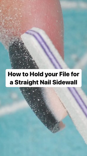 Suzie | How you line up your file to the sidewall of the nail will determine how straight it is— and will also prevent a notch from forming 👍🏼... | Instagram