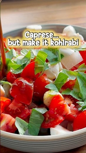 Kohlrabi Caprese Salad | Easy Summer BBQ Side Dish