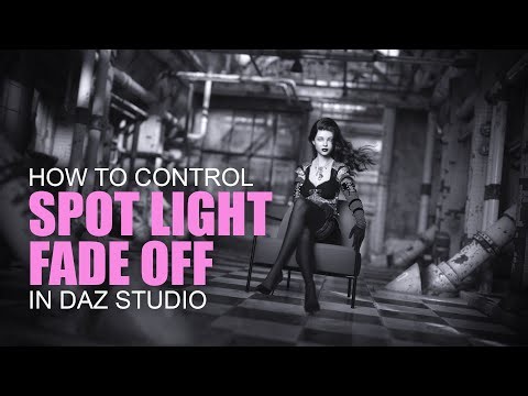 How To Control Spot Light Fade Off In DAZ Studio - Video Tutorial