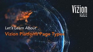 Vizion Platform Page Types