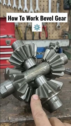 how bevel gears work #automobile #machine #production #mechanical #cnc #bevel #gears #gearbox