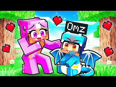 Omz Became a BABY DRAGON in Minecraft!