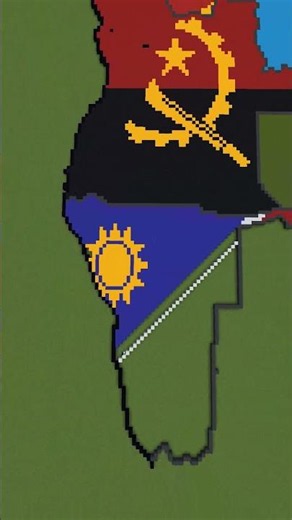 Small Scale - Namibia & Botswana 🇳🇦🇧🇼 | #namibia #minecraft #botswana #geography #shorts
