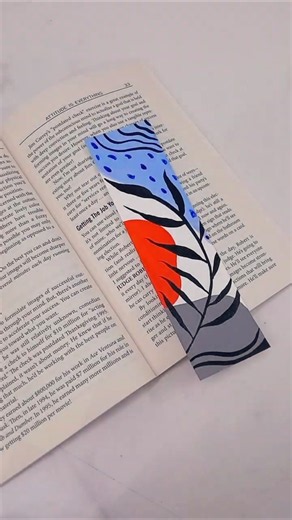 DIY Bookmark Tutorial ✨ | Easy Acrylic Painting Bookmark||minimal abstract bookmark #bookmark