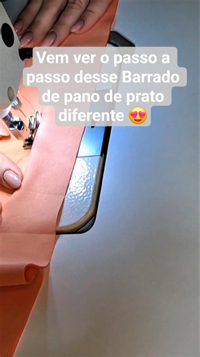 😍 Aprenda Fácil Barrado Diferente para Pano de prato #panodeprato #passoapasso #costura #artesanato