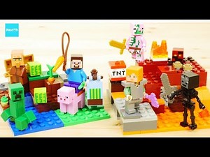 LEGO Minecraft the Melon Farm, the Nether Fight 21138 21139 Creeper Wither Skeleton / LEGO Minecr...