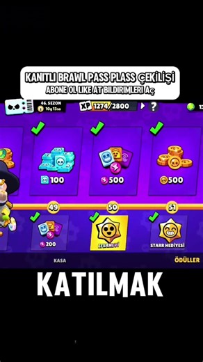 Brawl pass plass çekilişi var 🔥 #brawlstars
