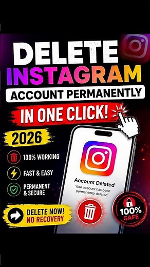 📱 How to Delete Instagram Account Permanently (2026) 🔥