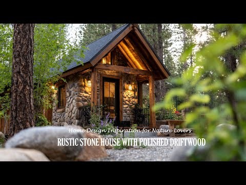 Rustic Stone House with Polished Driftwood: Timeless Tiny Home Design Inspiration for Nature Lovers