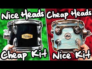 $4,000 Drum Set with Cheap Heads VS $400 Drum Set with Nice Heads