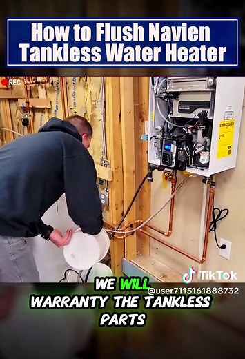 How to Flush Navien Tankless Water Heater #diy #waterheater #FixItYourself #ToolTok #WaterHeaterRepair #GasWaterHeater #WaterHeaterMaintenance #ApplianceRepair #HotWaterTank #MaintenanceTips #USA #DIY #fyp #viral