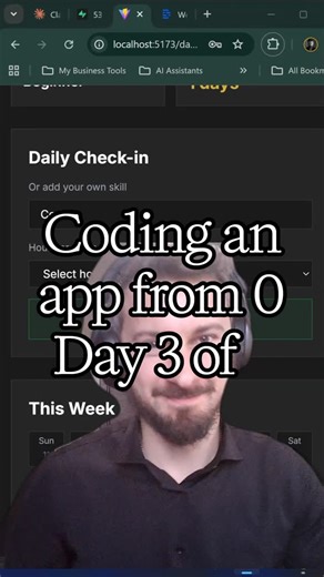 Alex N on Instagram: "Coding an app from 0: day 3 of 7 #53skills #challenge #coding"