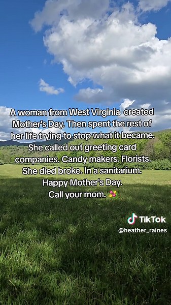 Anna Jarvis Founded Mother's Day in West Virginia 🌸 #mothersday #mom #annajarvis #westvirginia #wv