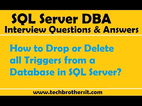 How to Drop or Delete all Triggers from a Database in SQL Server - SQL Server Tutorial