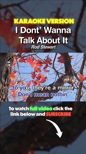 I Don't Wanna Talk About It - Rod Stewart (Karaoke Version) #shorts #karaoke