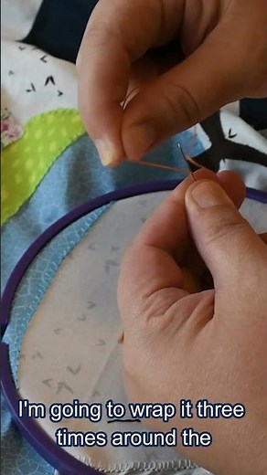 How to tie a knot to start embroidery