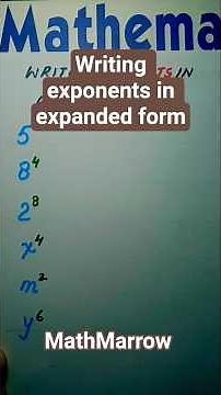 How to write exponents in expanded form @MathMarrow