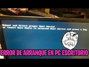 Boot error on desktop PC, won't enter Windows