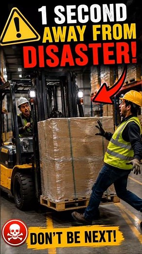 🚨 1 Second Away from Disaster! | Forklift Pedestrian Safety