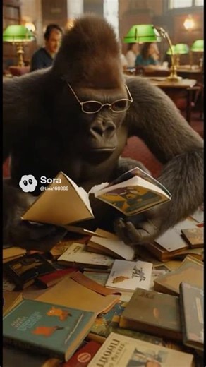 Gorilla Library Fail #gorilla #funny #animals