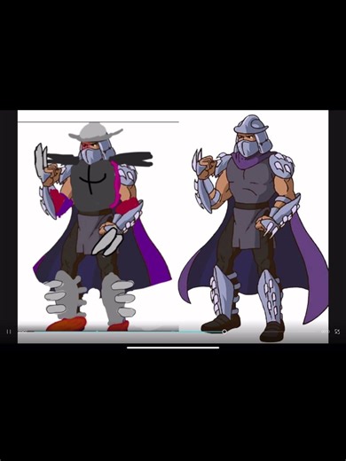 TMNT 1987 vs 2012 fanart (bepop,rocksteady,shredder)